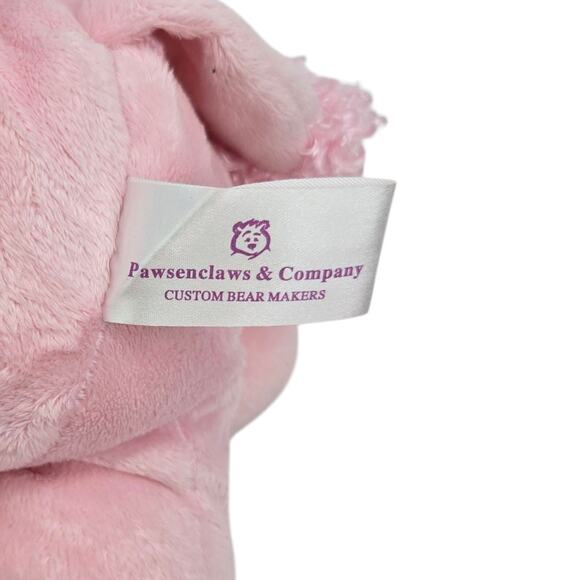 Pawsenclaws Pink Poodle Plush Dog Pet Stuffed Animal Curly Fur 14" - Picture 7 of 7